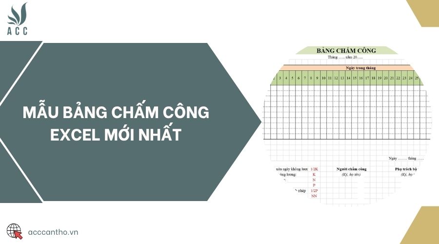 Mẫu bảng chấm công Excel mới nhất
