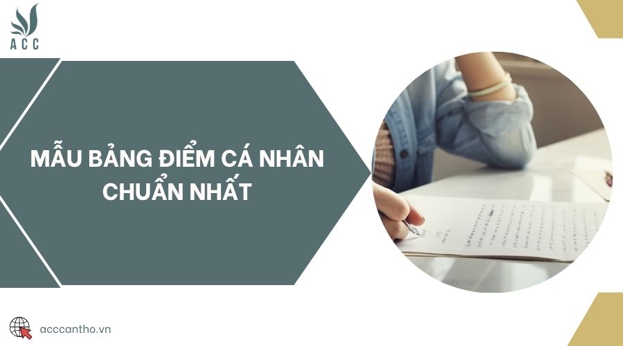 Mẫu bảng điểm cá nhân chuẩn nhất