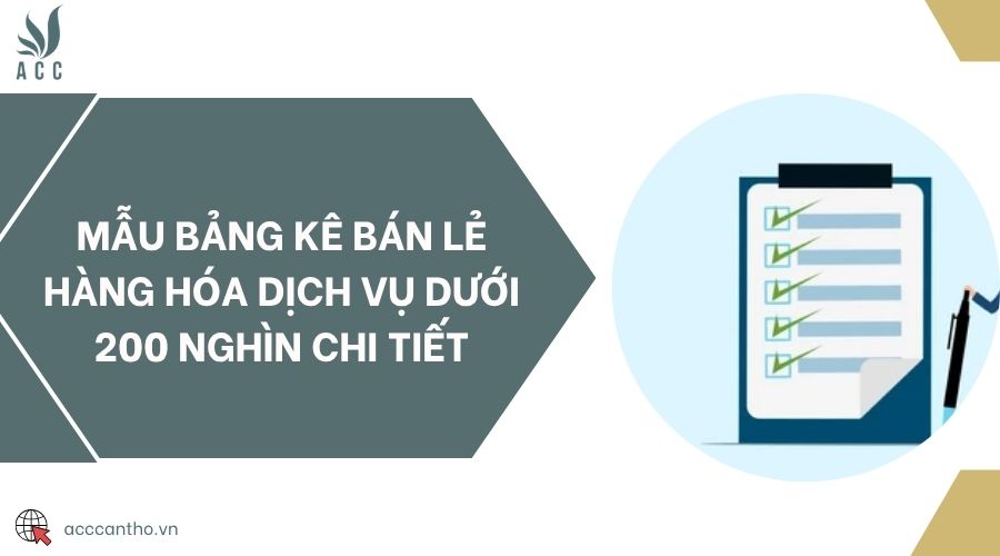 Mẫu bảng kê bán lẻ hàng hóa fv888 dưới 200 nghìn chi tiết