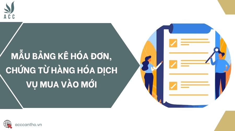 Mẫu bảng kê hóa đơn, chứng từ hàng hóa fv888 mua vào mới