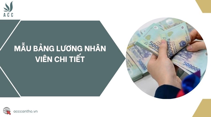 Mẫu bảng lương nhân viên chi tiết