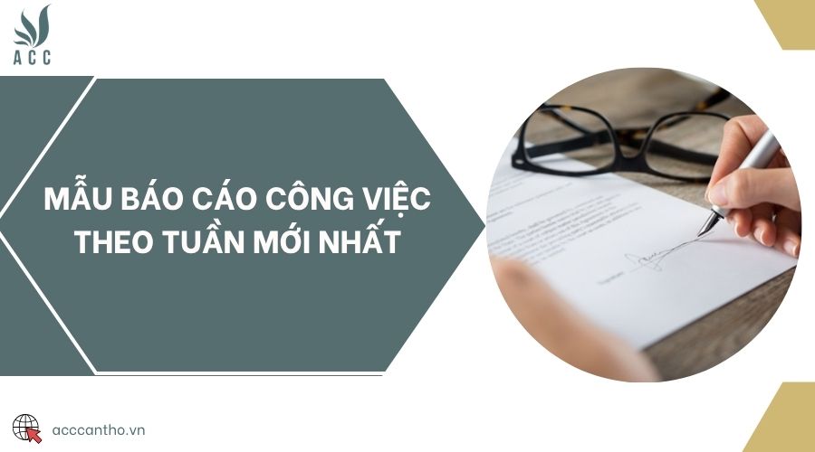 Mẫu báo cáo công việc theo tuần mới nhất