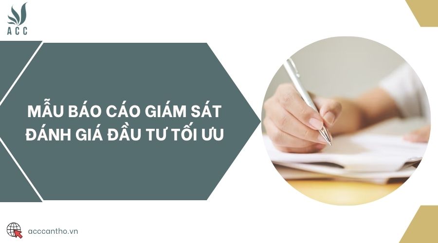 Mẫu báo cáo giám sát đánh giá đầu tư tối ưu
