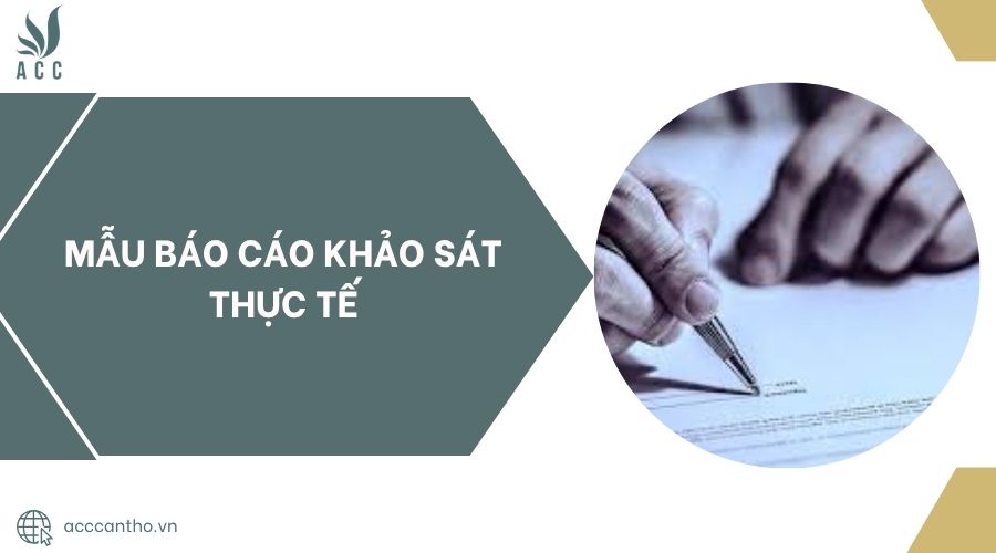 Mẫu báo cáo khảo sát thực tế