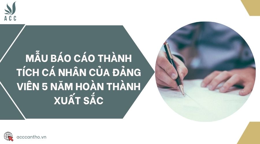 Mẫu báo cáo thành tích cá nhân của đảng viên 5 năm hoàn thành xuất sắc