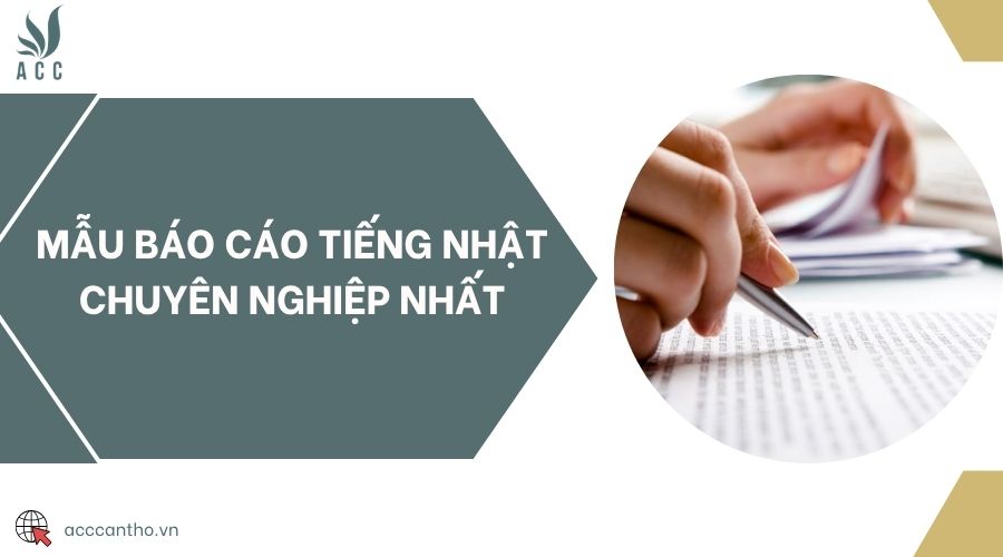 Mẫu báo cáo tiếng Nhật chuyên nghiệp nhất