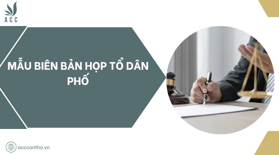 Mẫu biên bản họp tổ dân phố