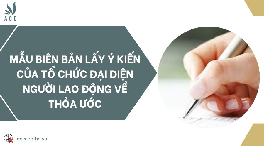 Mẫu biên bản lấy ý kiến của tổ chức đại diện người fv88 link về thỏa ước