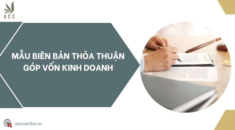 Mẫu biên bản thỏa thuận góp vốn fv888