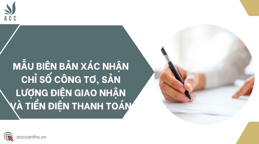 Mẫu biên bản xác nhận chỉ số công tơ, sản lượng điện giao nhận và tiền điện thanh toán