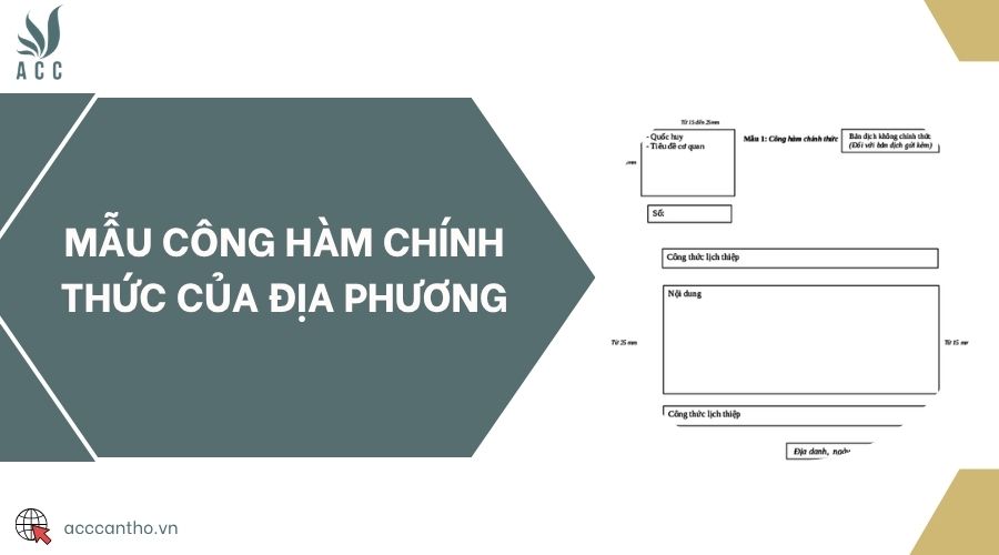 Mẫu công hàm chính thức của địa phương
