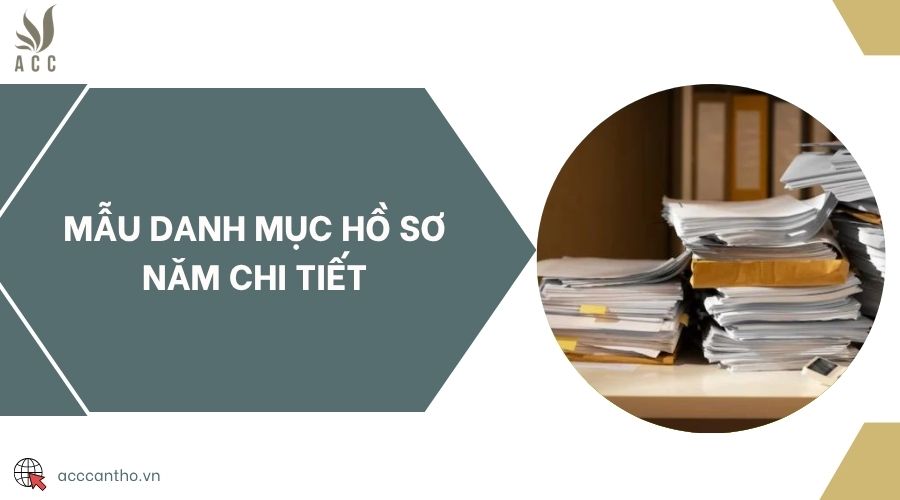 Mẫu danh mục hồ sơ năm chi tiết