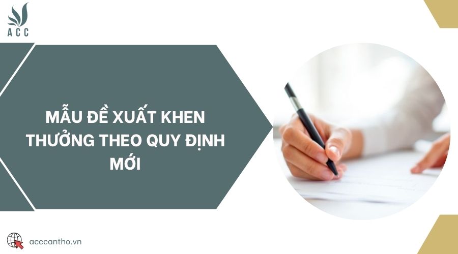 Mẫu đề xuất khen thưởng theo quy định mới