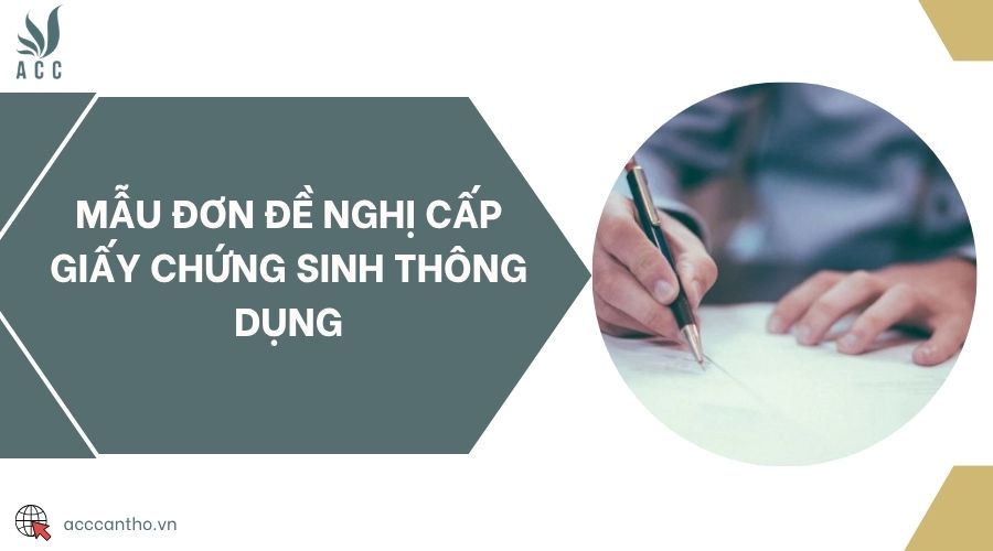 Mẫu đơn đề nghị cấp giấy chứng sinh thông dụng