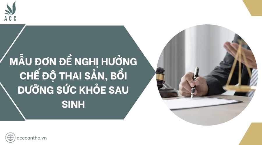 Mẫu đơn đề nghị hưởng chế độ thai sản, bồi dưỡng sức khỏe sau sinh
