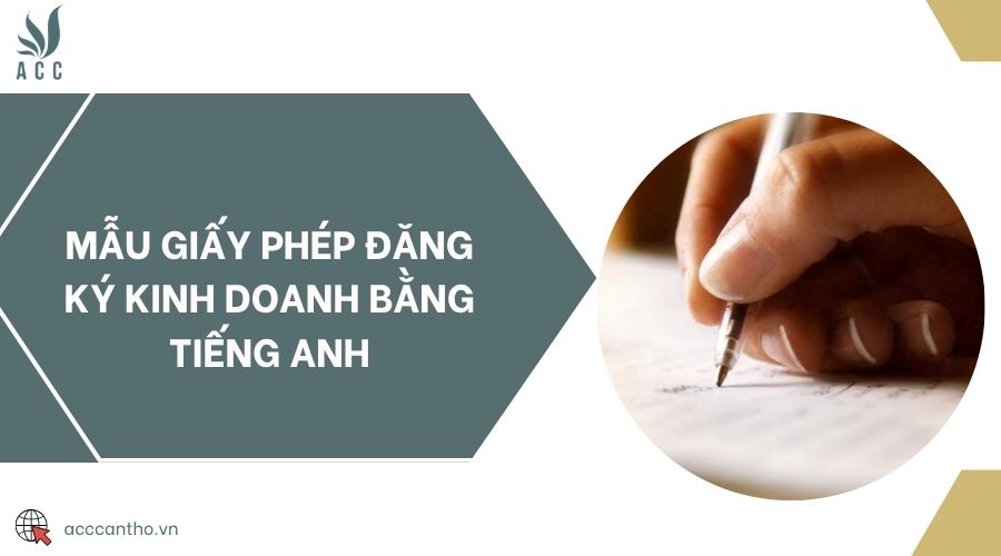 Mẫu giấy phép đăng ký fv888 bằng tiếng anh