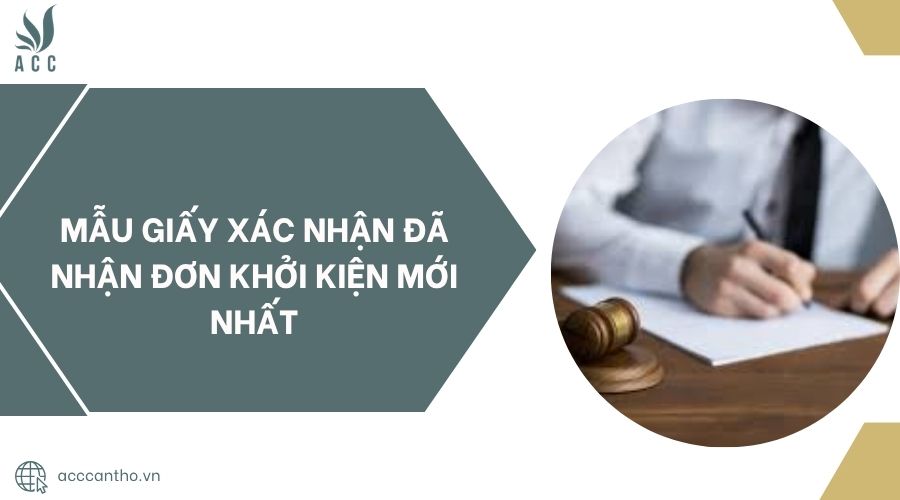 Mẫu giấy xác nhận đã nhận đơn khởi kiện mới nhất