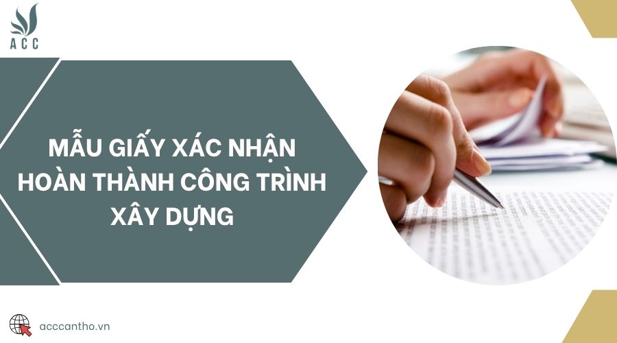 Mẫu giấy xác nhận hoàn thành công trình fv88 vn