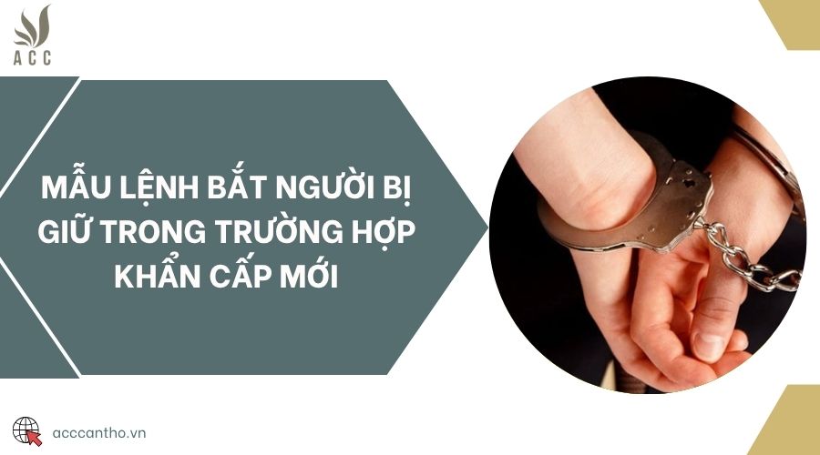 Mẫu lệnh bắt người bị giữ trong trường hợp khẩn cấp mới