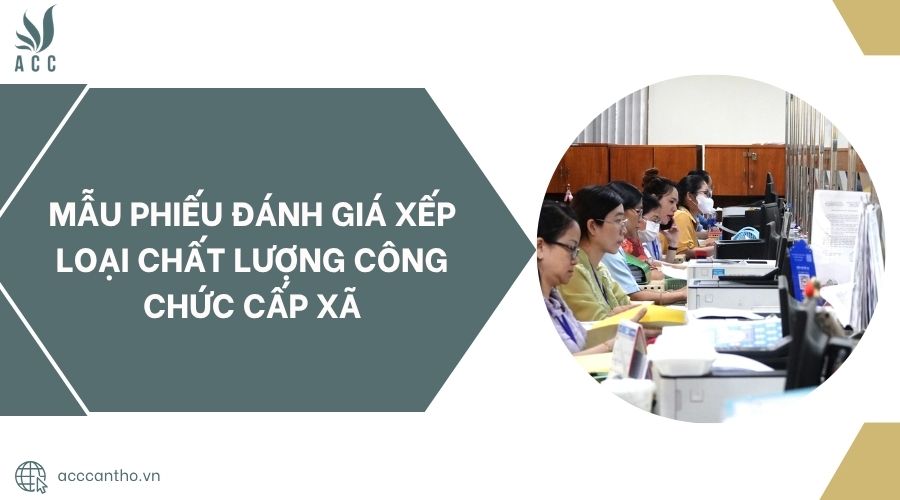 Mẫu phiếu đánh giá xếp loại chất lượng công chức cấp xã
