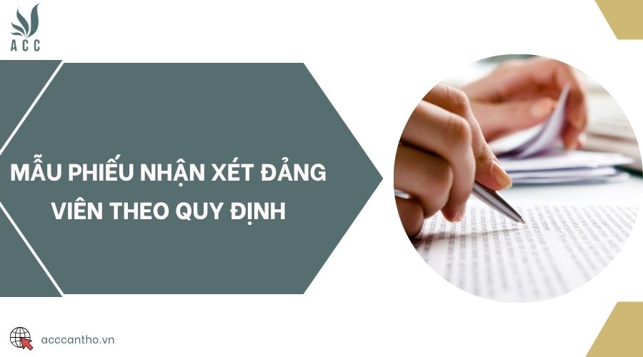 Mẫu phiếu nhận xét Đảng viên theo quy định