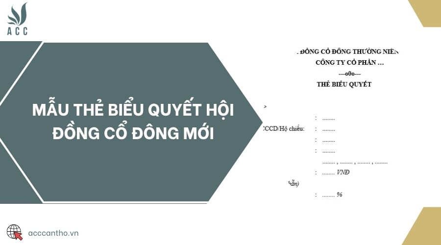 Mẫu thẻ biểu quyết hội đồng cổ đông mới