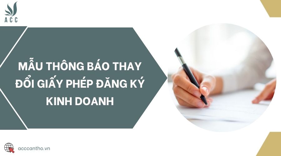 Mẫu thông báo thay đổi giấy phép đăng ký fv888