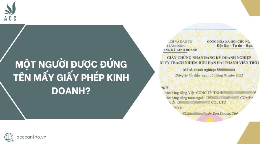 Một người được đứng tên mấy giấy phép fv888?