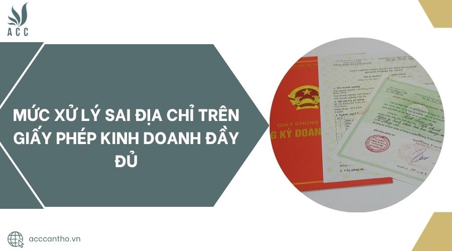 Mức xử lý sai địa chỉ trên giấy phép fv888 đầy đủ