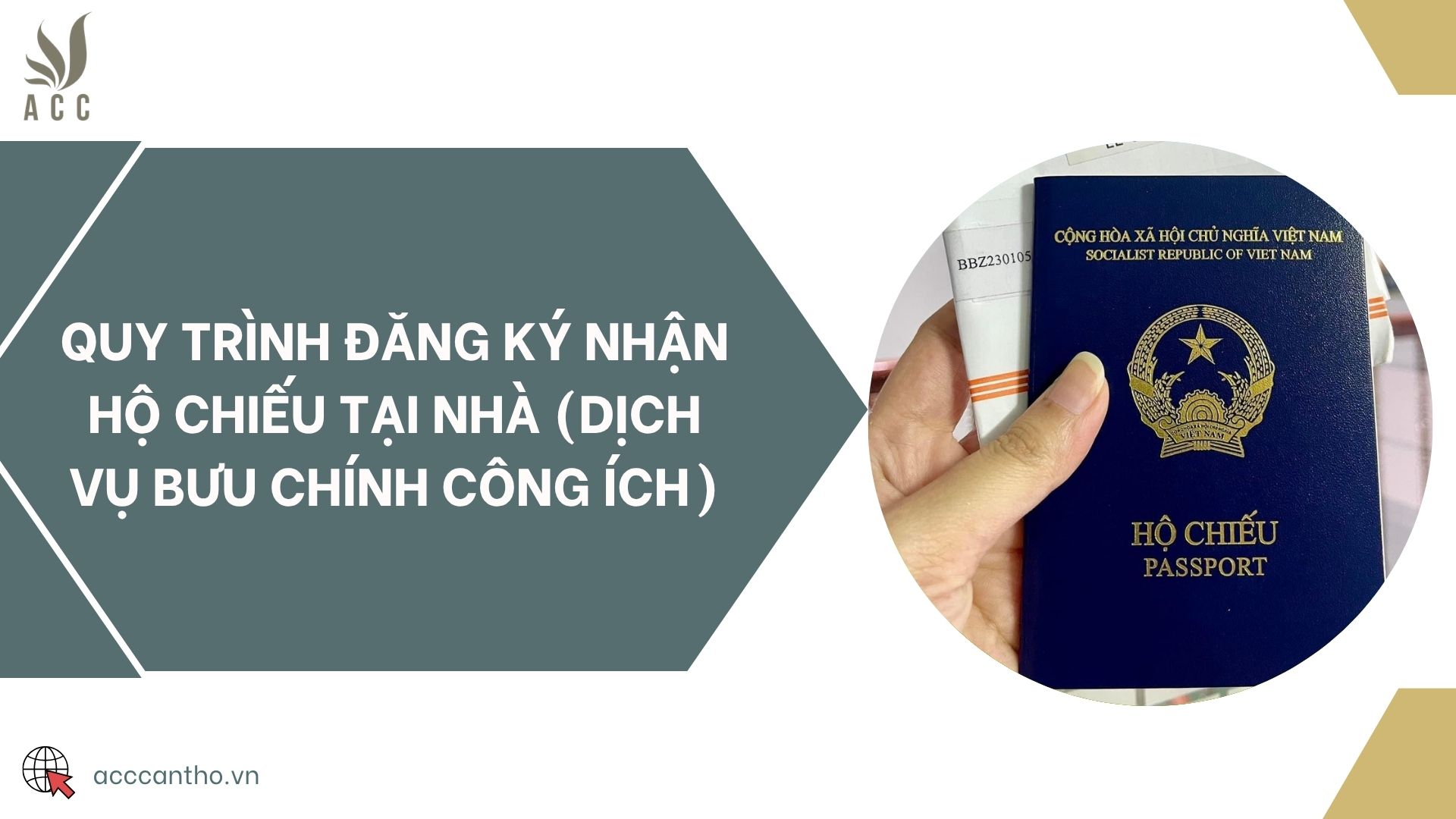 Quy trình đăng ký nhận hộ chiếu tại nhà (Dịch vụ bưu chính công ích)