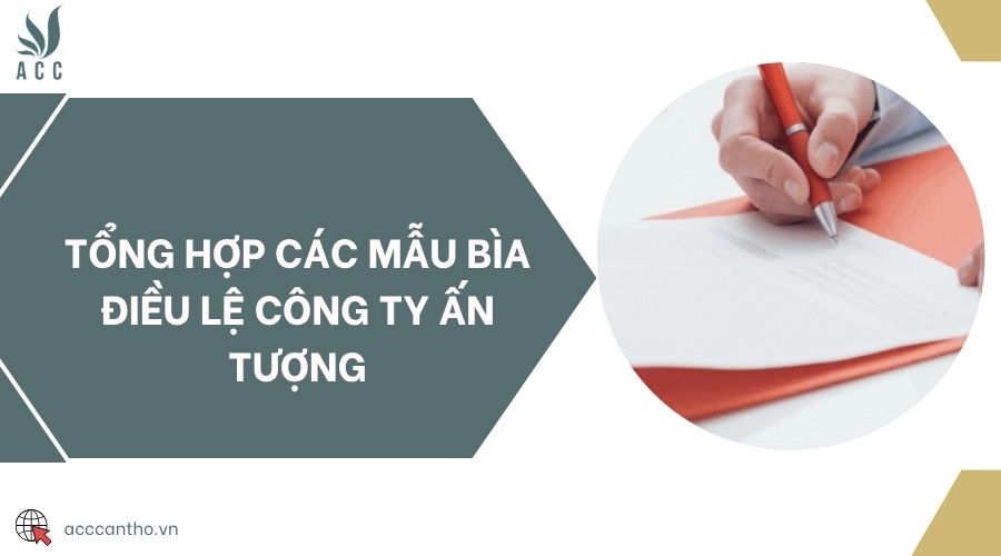 Tổng hợp các mẫu bìa điều lệ công ty ấn tượng