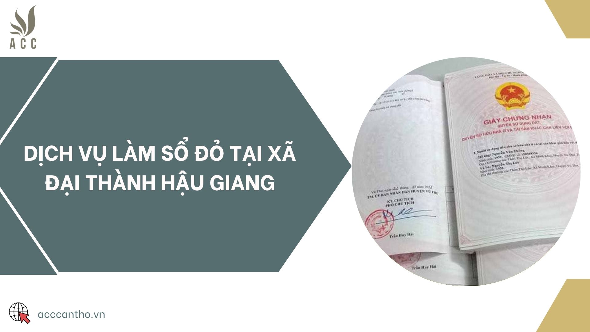 Dịch vụ làm sổ đỏ tại xã Đại Thành Hậu Giang