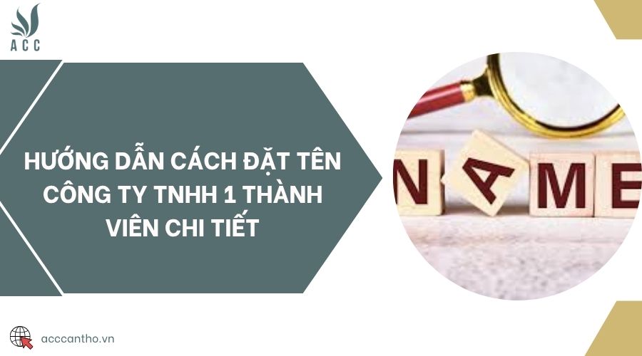 Hướng dẫn cách đặt tên công ty TNHH 1 thành viên chi tiết