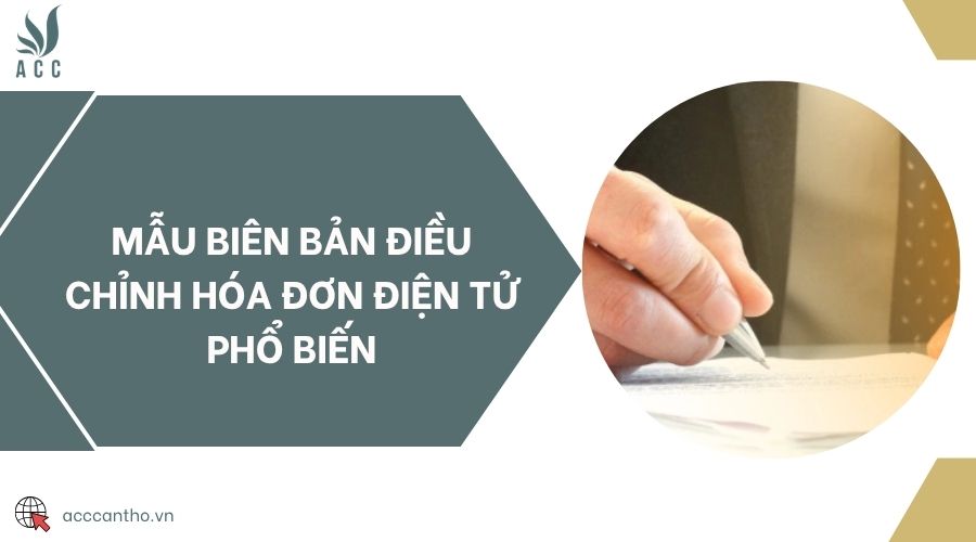 Mẫu biên bản điều chỉnh hóa đơn điện tử phổ biến