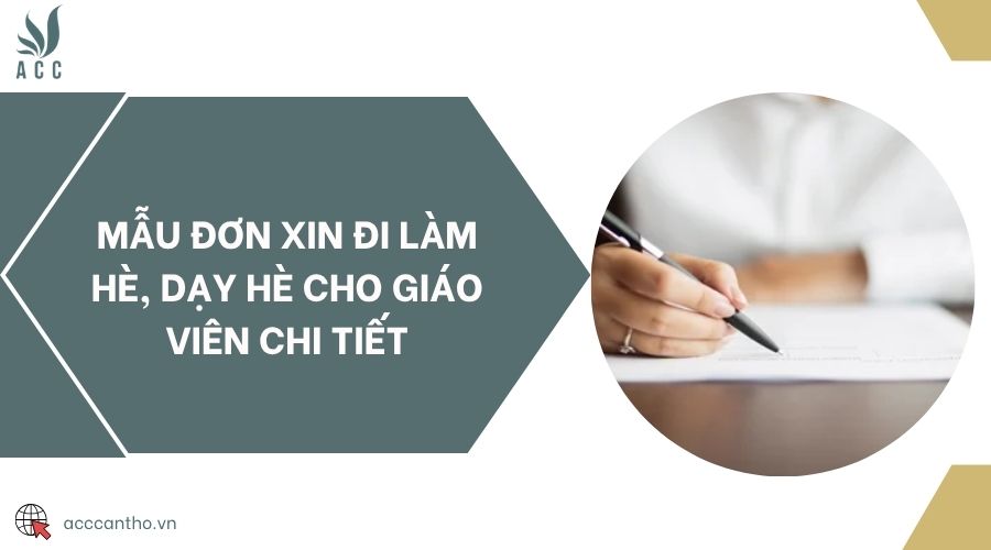 Mẫu đơn xin đi làm hè, dạy hè cho giáo viên chi tiết