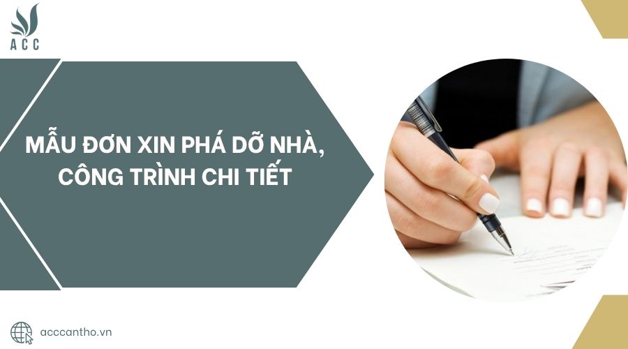 Mẫu đơn xin phá dỡ nhà, công trình chi tiết