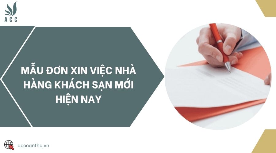 Mẫu đơn xin việc nhà hàng khách sạn mới hiện nay