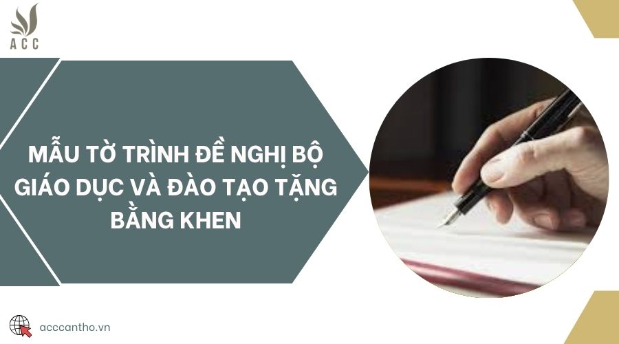 Mẫu tờ trình đề nghị Bộ Giáo dục và Đào tạo tặng bằng khen