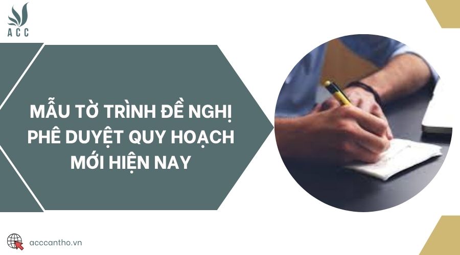 Mẫu tờ trình đề nghị phê duyệt quy hoạch mới hiện nay