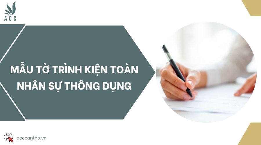 Mẫu tờ trình kiện toàn nhân sự thông dụng