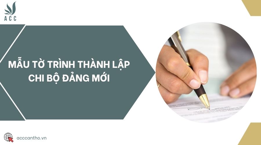 Mẫu tờ trình thành lập chi bộ Đảng mới