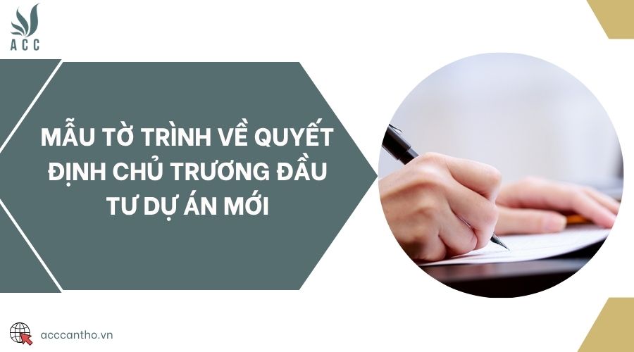 Mẫu tờ trình về quyết định chủ trương đầu tư dự án mới