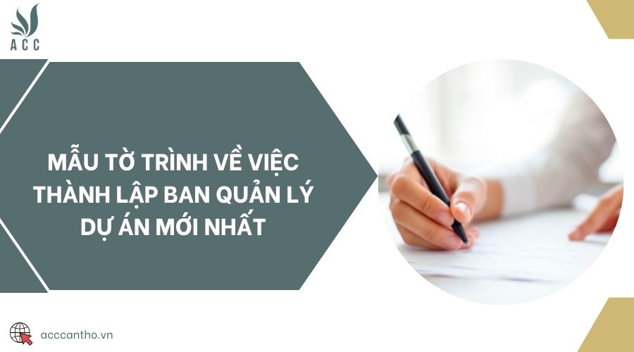 Mẫu tờ trình về việc thành lập ban quản lý dự án mới nhất