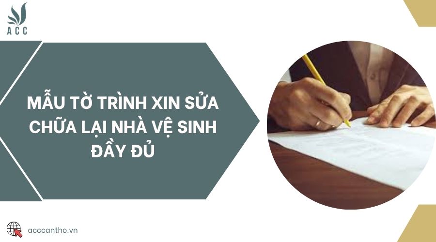 Mẫu tờ trình xin sửa chữa lại nhà vệ sinh đầy đủ